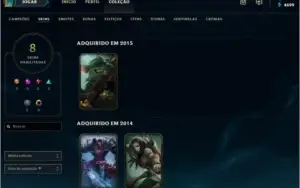 Conta unranked lol NUNCA TEVE ELO !!
