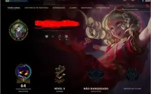 Conta unranked lol NUNCA TEVE ELO !!