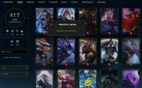 League of legends conta com 417 skins 