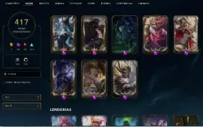 League of legends conta com 417 skins 