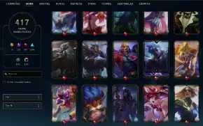 League of legends conta com 417 skins 