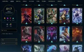 League of legends conta com 417 skins 