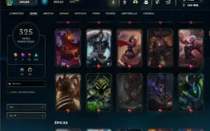 Unrnaked com TODOS os champs e 325 Skins + 92 Cromas