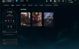 Bronze 4 com TODOS os champs e 170 Skins + 19 Maestrias 7