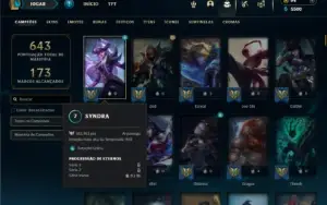 Bronze 4 com TODOS os champs e 170 Skins + 19 Maestrias 7