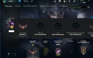 Bronze 4 com TODOS os champs e 170 Skins + 19 Maestrias 7