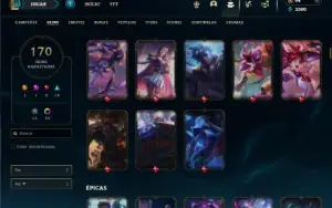 Bronze 4 com TODOS os champs e 170 Skins + 19 Maestrias 7
