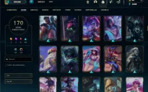 Bronze 4 com TODOS os champs e 170 Skins + 19 Maestrias 7