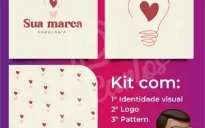 Logomarca pra Papelaria Kit Profissional em Promoção!