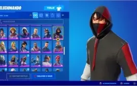 CONTA FORTNITE RARA COM CAVALEIRO NEGRO, IKONIK E MINTY
