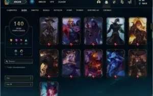 Conta ouro 4 MAIN ADC com 140 skins e 135 champs
