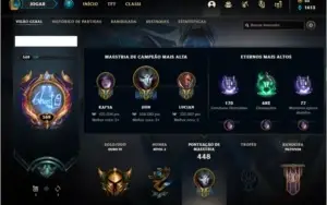 Conta ouro 4 MAIN ADC com 140 skins e 135 champs