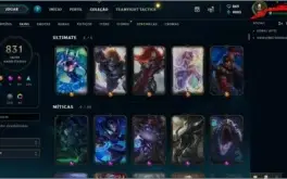 Conta League of Legend 831 Skins
