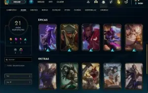 Conta bronze 2 com 50 Champs e 21 Skins (Criada em 2012)