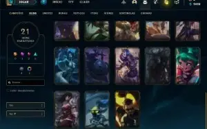 Conta bronze 2 com 50 Champs e 21 Skins (Criada em 2012)