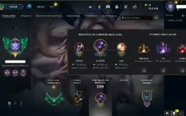 Conta LOL Esmeralda III. Todos os campeões e 187 Skins. +LoR
