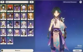 Genshin AR54 com Diluc e Mona(C1), Xiao, Childe, Qiqi e Jean
