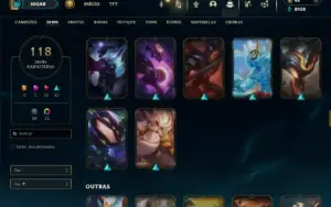 Ouro 3 com 120 Champs e 118 Skins
