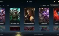 CONTA LOL WILD RIFT PLATINA 5 SKINS + 500 WC