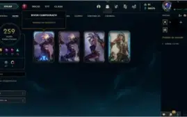 Conta LOL - Com 259 Skins e com Riven Campeonato 2012.