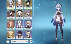Ar42. Ganyu + amos, Venti, Kokomi, Mona, Qiqi, Keqing.