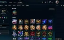 Conta do Lol com todos os Chanps e 762Skins