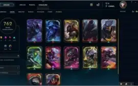 Conta do Lol com todos os Chanps e 762Skins