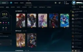 Contas League of Legends 252 Skins Ouro 2