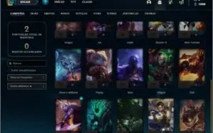 Conta bronze 3 barata com 1 skin e 25 champs