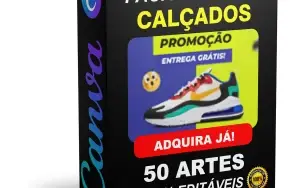 Pack Canva Calçados - 50 Artes Editáveis