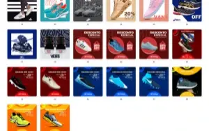 Pack Canva Calçados - 50 Artes Editáveis