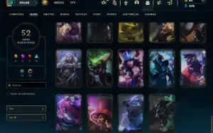 Diamante 4 com 80 Champs e 52 Skins + 7 Vitoriosas