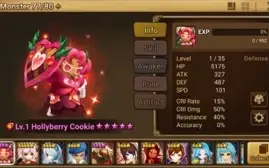 Reroll Summoners War lvl10 com Jeogun + Hollyberry
