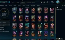 conta lol prata com skin exclusiva  e quase todos os champs