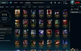 conta lol prata com skin exclusiva  e quase todos os champs