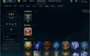 CONTA League of Legends 382 SKINS