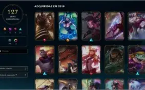 V> Conta lol prata 3 season passada Diamante + de 120 skins