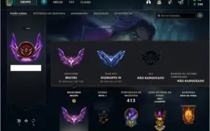 Conta de League of Legends de 2013 - ELO MESTRE