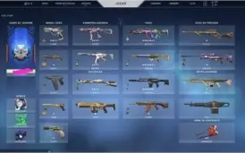 Conta de valorant muitas skiNs e facas