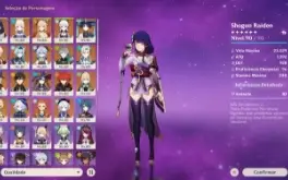 Conta Ar57, 17 Personagens 5*, 3 Arcontes E 7 Armas 5*