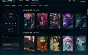 Conta lol todos os campeoes 82 Skins
