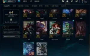 Conta platina 1  ( 75 PDL ) com 4 skins e 22 champs