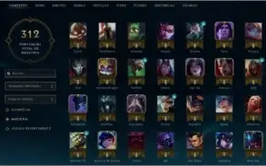 CONTA OURO 1 - 122 CAMPEÕES - 42 SKINS
