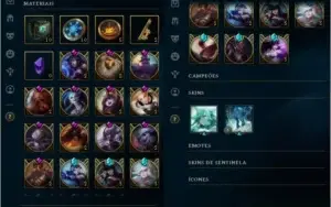 CONTA OURO 1 - 122 CAMPEÕES - 42 SKINS