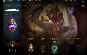 CONTA OURO 1 - 122 CAMPEÕES - 42 SKINS