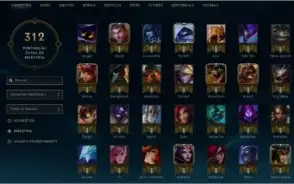 CONTA OURO 1 - 122 CAMPEÕES - 42 SKINS