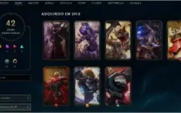 CONTA OURO 1 - 122 CAMPEÕES - 42 SKINS