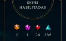 Conta League of Legends de 7 anos, 354 skins e muito mais.