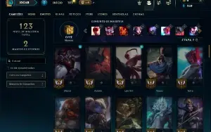 Unranked com 70 Champs e 38 Skins ( JG / TOP / MID )