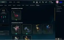 Conta League of legends lvl 195 platina IV com 307 skins